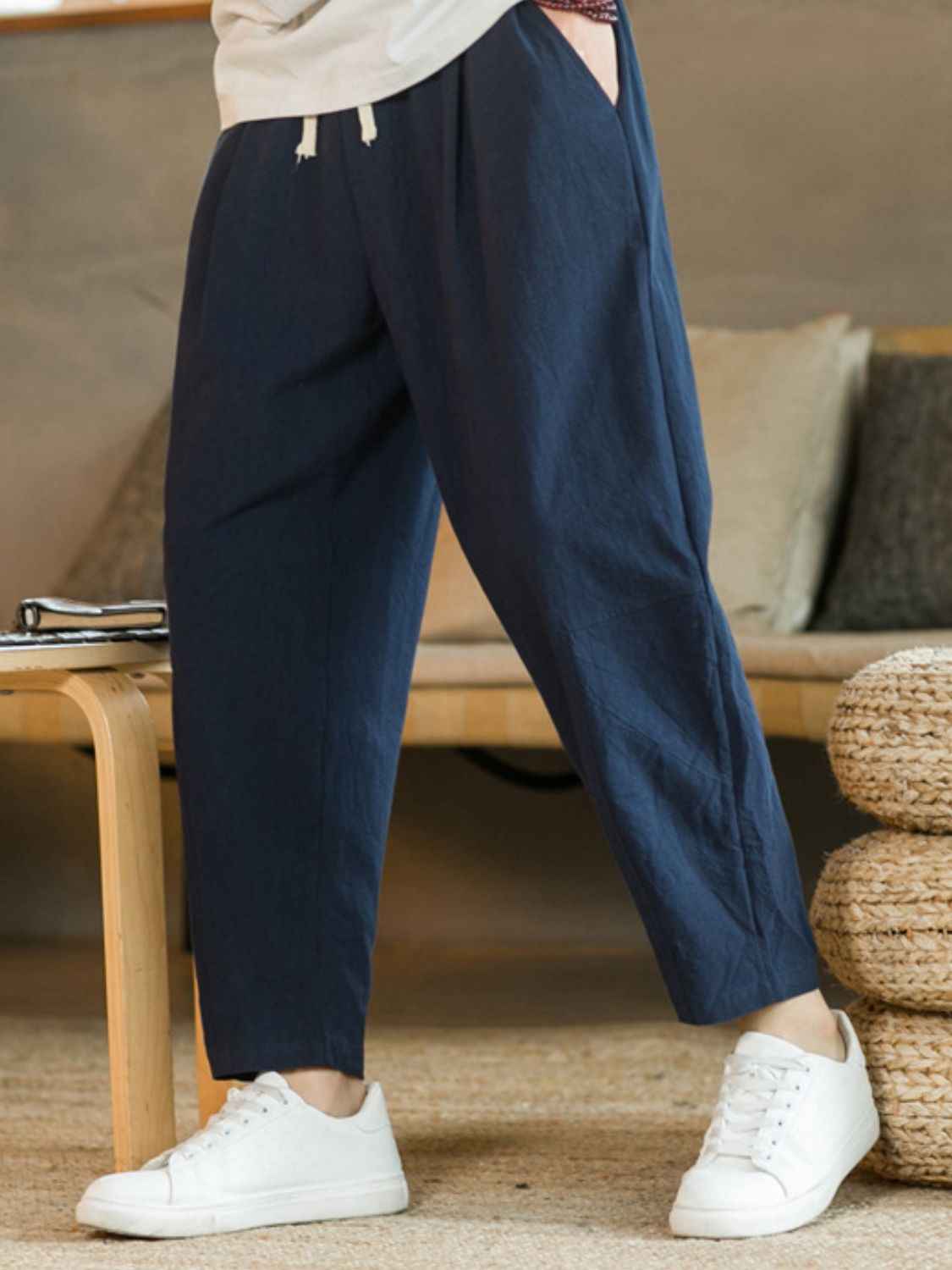 Plus Size Drawstring Pants with Pockets - Damned Threads